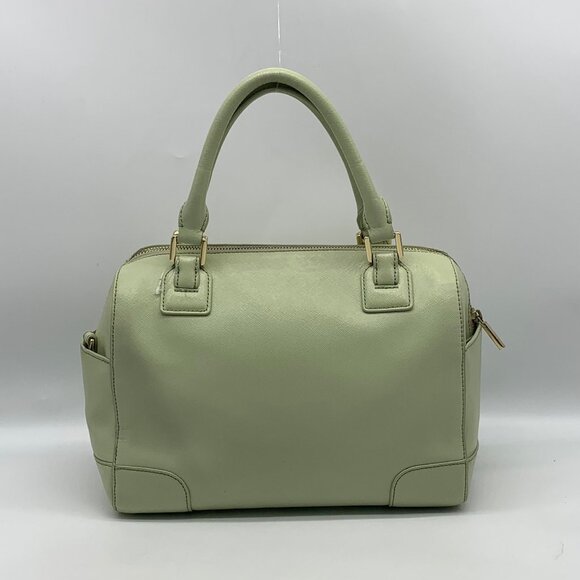 Tory Burch Robinson Middy Mint Julep Green Saffiano Leather Satchel - Picture 2 of 12